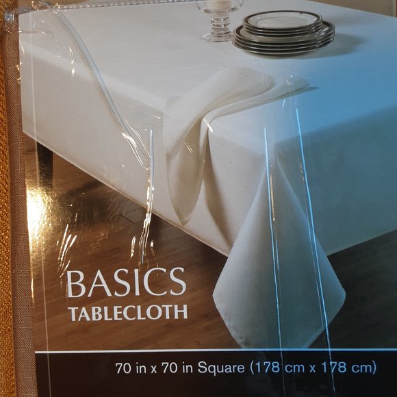 🌞 Benson Mills Basics Camel Tablecloth 70" Square | Tan / Beige New! - Picture 6 of 10